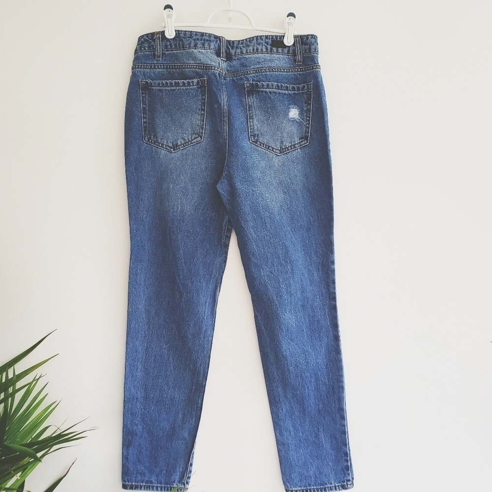 miss poured blue High Rise Ripped Jeans - Picture 5 of 7